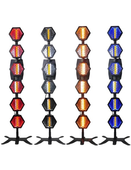 6 Retro Lamps with Auxiliary Light – DMX512 Control