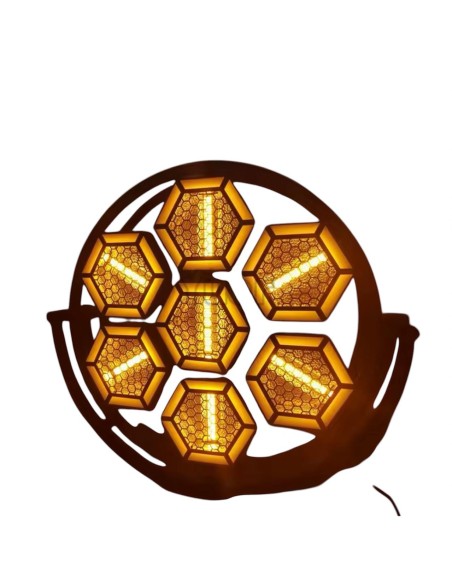 Retro R7 Halo Hexagon LED Pixel Με Strip LED – DMX512