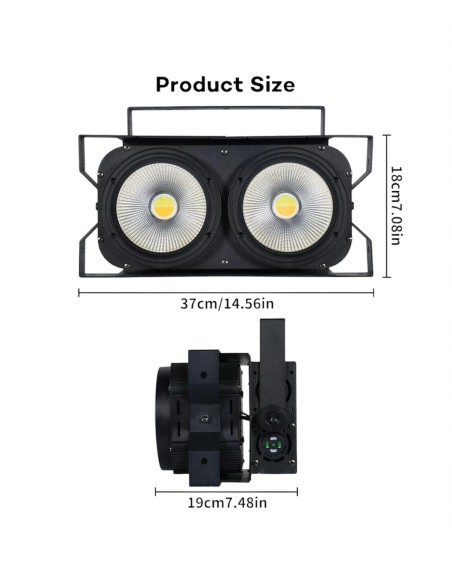 Hilights LED COB Blinder 2x100W - Επαγγελματικό Φωτιστικό Σκηνής